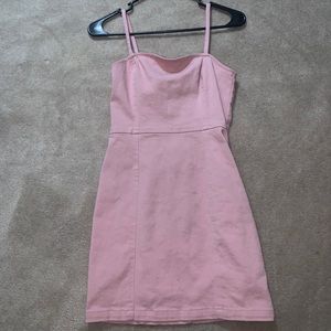 Pink corduroy dress